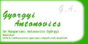 gyorgyi antonovics business card